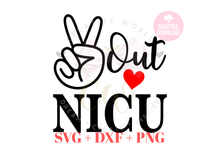 Load image into Gallery viewer, Peace Out NICU svg | Baby svg
