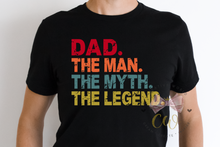 Load image into Gallery viewer, Dad The Man The Myth The Legend svg | Vintage | Distressed
