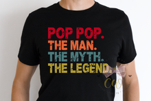 Load image into Gallery viewer, Pop Pop The Man The Myth The Legend svg | Vintage | Distressed