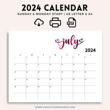 Load image into Gallery viewer, Minimalist 2024 Yearly Calendar | CWCA008