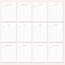 Load image into Gallery viewer, Monthly To-Do List Printable Planner | Organize Your Tasks and Goals | CWCA021
