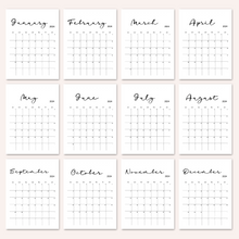 Load image into Gallery viewer, Minimalist 2024 Yearly Calendar | CWCA005