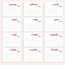 Load image into Gallery viewer, Minimalist 2024 Yearly Calendar | CWCA008