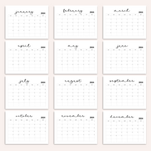 Load image into Gallery viewer, Minimalist 2024 Yearly Calendar | CWCA020