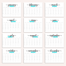 Load image into Gallery viewer, Minimalist 2024 Yearly Calendar | CWCA019