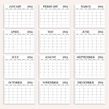 Load image into Gallery viewer, Minimalist 2024 Yearly Calendar | CWCA018