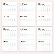 Load image into Gallery viewer, Minimalist 2024 Yearly Calendar | CWCA007