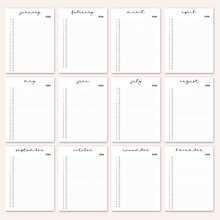 Load image into Gallery viewer, Minimalist 2024 Yearly Calendar | CWCA023