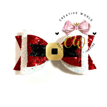 Load image into Gallery viewer, Christmas Santa Hair Bow Template | CWC116