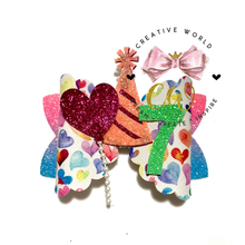 Load image into Gallery viewer, Birthday Party Hat and Balloon with Hat Hair Bow Template | CWC161