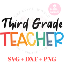 Load image into Gallery viewer, Third Grade Teacher svg