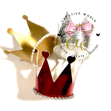 Load image into Gallery viewer, 3 in 1 Princess Crown Hair Bow Template | CWC006
