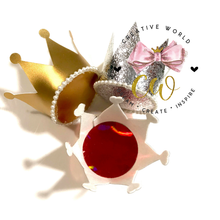 Load image into Gallery viewer, 3 in 1 Princess Crown Hair Bow Template | CWC006