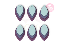 Load image into Gallery viewer, Pinched Stacked Double holes Earring Template | 54 Templates | ET002