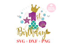Load image into Gallery viewer, Big Bundle My Birthday Mermaid SVG | Bundle Mermaid Birthday Girl 1-12 svg