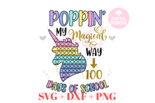 Load image into Gallery viewer, Poppin my magical way through 100 Days of School | Happy 100 days | 100 Days of School