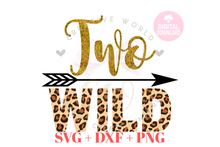 Load image into Gallery viewer, Two Wild Birthday svg  | Leopard Birthday SVG
