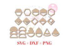 Load image into Gallery viewer, Macrame Earring Template | Laser cut Earring svg | ET011