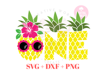 Load image into Gallery viewer, One | Pineapple One SVG | Baby 1st Birthday SVG