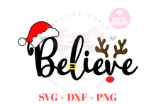 Load image into Gallery viewer, Believe svg | Cute Reindeer Believe svg