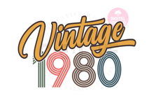 Load image into Gallery viewer, Vintage 1980 svg | 1980 svg | Vintage Birthday svg | Adult Birthday Shirt svg | Birthday svg