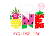Load image into Gallery viewer, One | Fruit One SVG | Baby 1st Birthday SVG