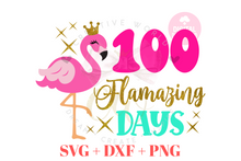 Load image into Gallery viewer, 100 Flamazing days of School svg | 100 days of School | Happy 100 days svg