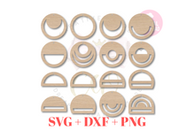 Load image into Gallery viewer, Macrame Earring Template | Laser cut Earring svg | ET010