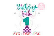 Load image into Gallery viewer, Birthday Mermaid SVG Bundle | Bundle Mermaid Birthday Girl 1-12 svg