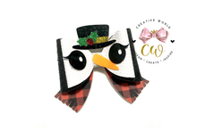Load image into Gallery viewer, Snowman Hair Bow Template | CWC165