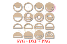Load image into Gallery viewer, Macrame Earring Template | Laser cut Earring svg | ET010