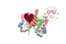 Load image into Gallery viewer, Birthday Party Hat and Balloon with Hat Hair Bow Template | CWC161