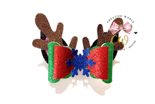 Load image into Gallery viewer, Christmas Reindeer Hair Bow Template | CWC055