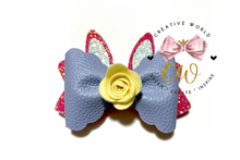 Load image into Gallery viewer, Cute Flower Bunny Ear Hair Bow Template | CWC134