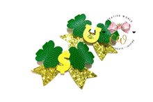 Load image into Gallery viewer, St Patricks Hair Bow Template | CWC117