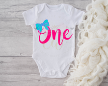 Load image into Gallery viewer, One | Bow One SVG | Baby 1st Birthday SVG