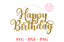 Load image into Gallery viewer, Happy Birthday svg | Cake Topper svg