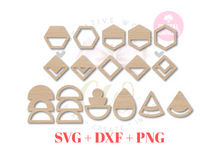 Load image into Gallery viewer, Macrame Earring Template | Laser cut Earring svg | ET011