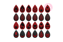 Load image into Gallery viewer, Teardrop Earring Template | 50 Templates Earring svg | ET001