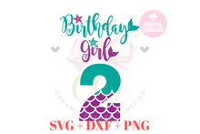 Load image into Gallery viewer, Birthday Mermaid SVG Bundle | Bundle Mermaid Birthday Girl 1-12 svg