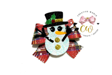 Load image into Gallery viewer, Snowman Hair Bow Template | CWC164