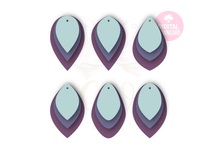 Load image into Gallery viewer, Pinched Stacked Double holes Earring Template | 54 Templates | ET002