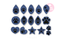 Load image into Gallery viewer, Paw Print Earring Template | 60 Templates Earring svg | ET004