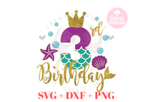 Load image into Gallery viewer, Big Bundle My Birthday Mermaid SVG | Bundle Mermaid Birthday Girl 1-12 svg