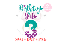 Load image into Gallery viewer, Birthday Mermaid SVG Bundle | Bundle Mermaid Birthday Girl 1-12 svg