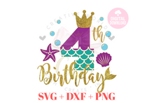 Load image into Gallery viewer, Big Bundle My Birthday Mermaid SVG | Bundle Mermaid Birthday Girl 1-12 svg