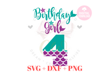 Load image into Gallery viewer, Birthday Mermaid SVG Bundle | Bundle Mermaid Birthday Girl 1-12 svg