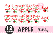 Load image into Gallery viewer, Bundle of 12 ~ Sweet One SVG | Apple One SVG | Baby 1st Birthday SVG