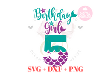 Load image into Gallery viewer, Birthday Mermaid SVG Bundle | Bundle Mermaid Birthday Girl 1-12 svg