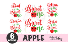 Load image into Gallery viewer, Bundle of 6 ~ Sweet One SVG | Apple One SVG | Baby 1st Birthday SVG